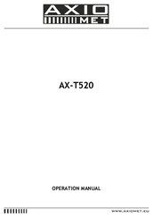 Axio MET AX-T520 Operation Manual