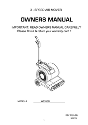 Nilfisk-Advance WT3SPD Owner's Manual