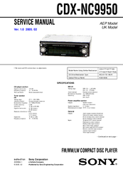 Sony CDX-NC9950 Service Manual