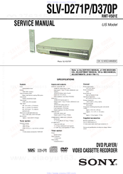 Sony SLV-D370P - Dvd/vcr Combo Service Manual