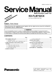 Panasonic KX-FLB752CX Service Manual