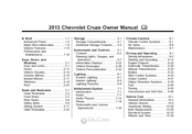 Chevrolet 2013 Cruze Owner's Manual