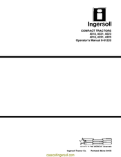 Ingersoll 4018 Operator's Manual