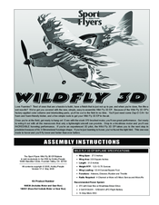 Sport Flyers WildFly 3D Assembly Instructions Manual