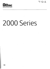 Ebac 2000 series Manual