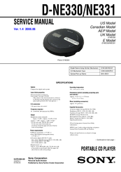 Sony D-NE33 Service Manual