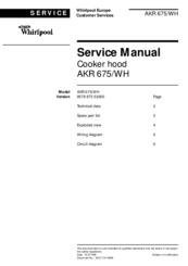 Whirlpool AKR 675 Service Manual