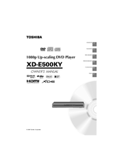 Toshiba XD-E500KY Owner's Manual