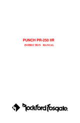 Rockford Fosgate PUNCH PR-250 IIR Instruction Manual