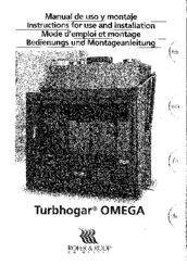 Rofer & Rodi Turbhogar OMEGA Instructions For Use And Installation