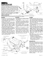 Shurflo Potable Water Pump Installation And Operation Manual
