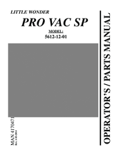 Little Wonder 5612-12-01 Operator's & Parts Manual
