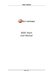 Micromax X505- Psych User Manual