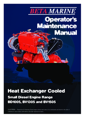 Beta Marine BD1005 Operation And Maintenance Manual