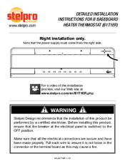 Stelpro B1T1ER Detailed Installation Instructions