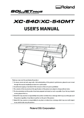 Roland Soljet Proiii Xc 540 Manuals Manualslib