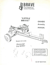 Brave LB 1226 Owners Assembly Manual & Operating Instructions