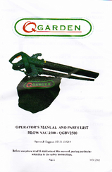 QGarden QGBV2500 Operator's Manual