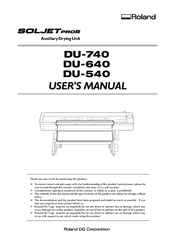 Roland SOLJET PROIII DU-640 User Manual