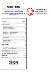 SKOM GSM 12A Installation And User Manual