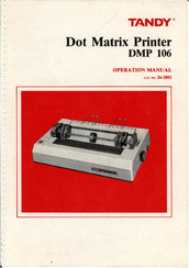 Tandy DMP 106 Operation Manual