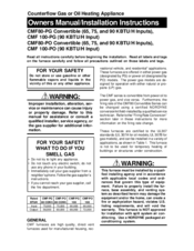 Nordyne CMF 100-PO Owner's Manual And Installation Instructions