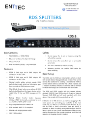 Enttec RDS8 Quick Start Manual