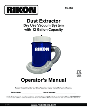 Rikon Power Tools 63-100 Operator's Manual