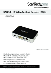 StarTech.com USB3HDCAP Instruction Manual