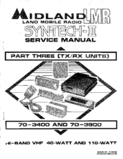 Midland SYN-TECH II 70-3400 Service Manual