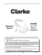 Clarke ENCORE S17 Operator's Manual