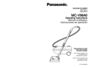 Panasonic MCV9640 - CANISTER VACUUM CLEA Operating Instructions Manual