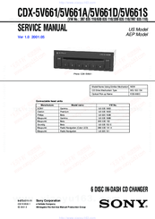Sony CDX-5V661S Service Manual