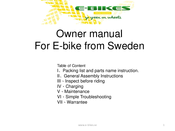 E-bikes A3 Owner's Manual