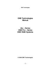 ONE Technologies AluWRITER DVD/DVD-DUAL/DVD-DOUBLELAYER Manual