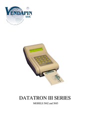 VENDAPIN DATATRON III SERIES 5882 Operator's Manual
