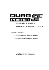 Nitto Denko Dura SF 600 Operator's Manual