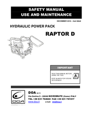 DOA RAPTOR D Use And Maintenance