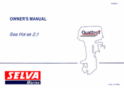 SELVA MARINE Oyster 5 Owner's Manual