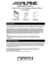 Alpine KTX-MTG8-K Installation Manual