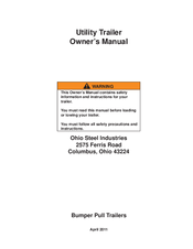 OHIOSTEEL Utility Trailer Owner's Manual