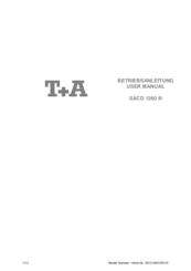 T+A SACD 1260 R User Manual