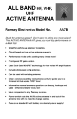 Ramsey Electronics AA7B User Manual