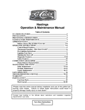 St. Croix Hastings Operation & Maintenance Manual