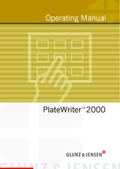 Glunz & Jensen PlateWriter 2000 Operating Manual