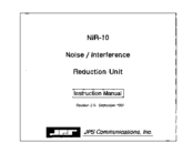 JPS Communications NIR-10 Instruction Manual