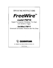 Quantum FreeWire UniMod FW11 Operating Instructions Manual