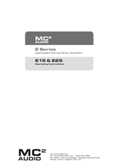 MC2 Audio E4-75 Operating Instructions Manual