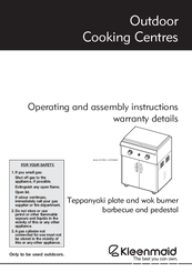 Kleenmaid OCCTWB Operating And Assembly Instructions Manual