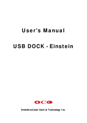 OCO USB DOCK - Einstein User Manual